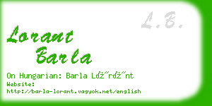 lorant barla business card